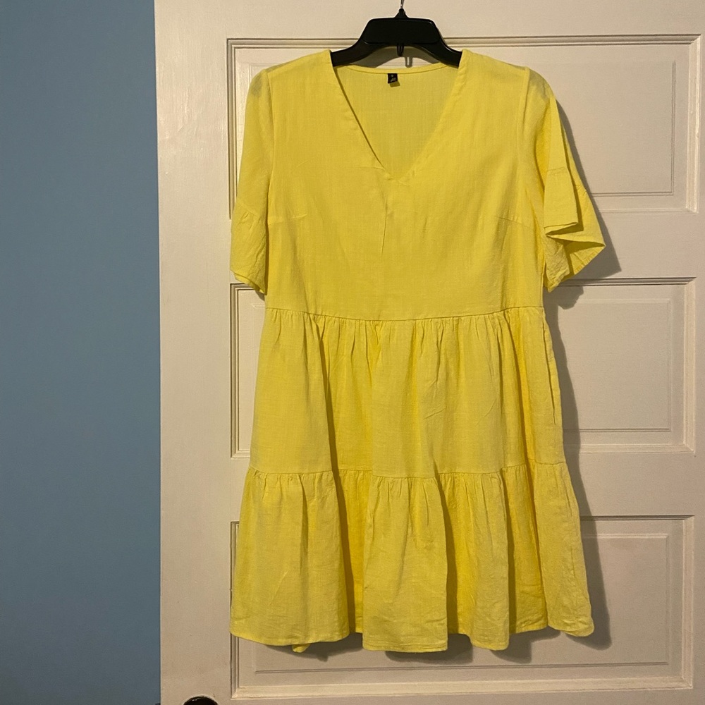 Size small yellow mini dress